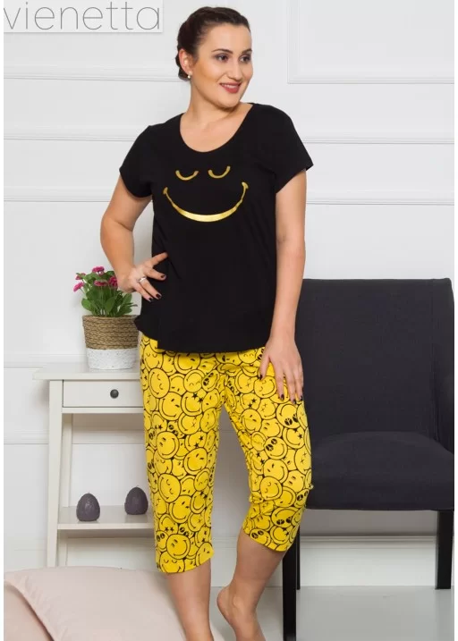 Pijama capri dama marimi mari Smile