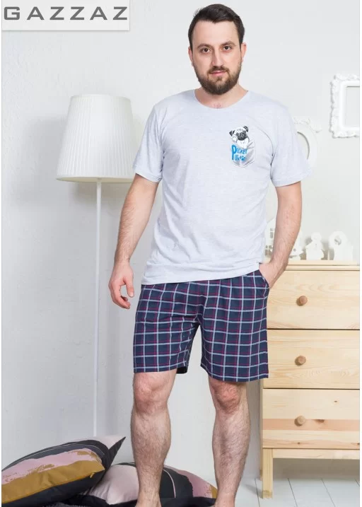 Pijama short barbati Pug Pocket