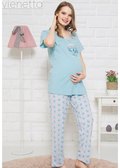 Pijama pentru mamici si gravide Hello Dear