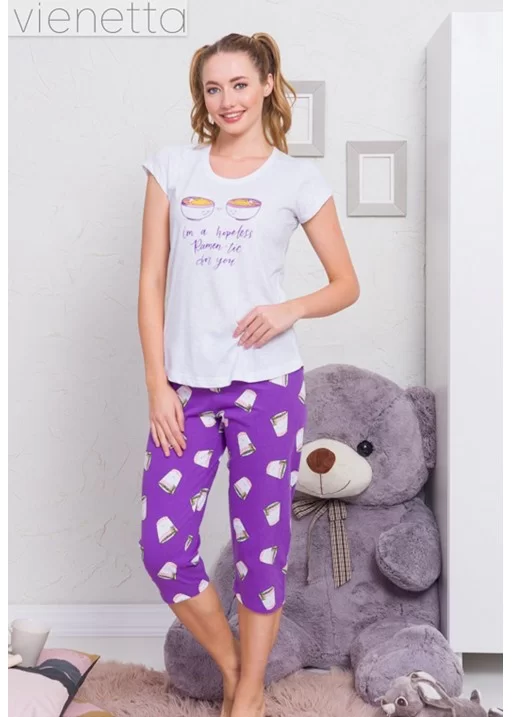 Pijama capri dama Love Story