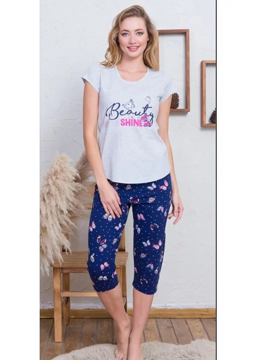 Pijama capri dama Beauty and Shine