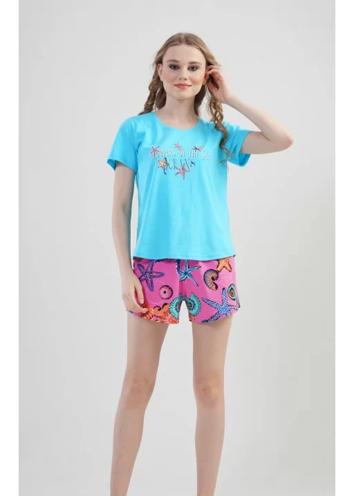 Pijama short dama Flowers of the Sea