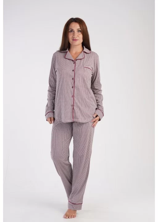 Pijama cu nasturi marimi mari Kare