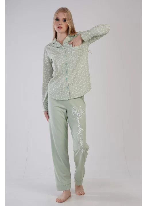 Pijama bumbac cu nasturi Trust You