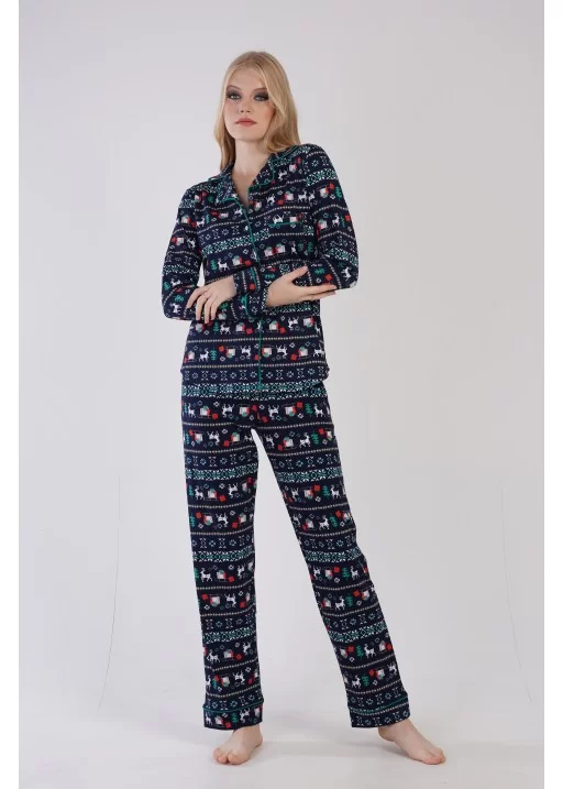Pijama bumbac cu nasturi Winter Tale