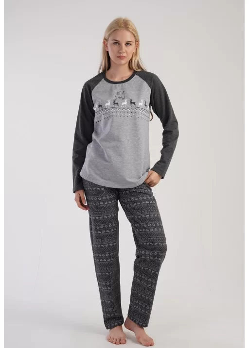 Pijama bumbac vatuita Let it Snow
