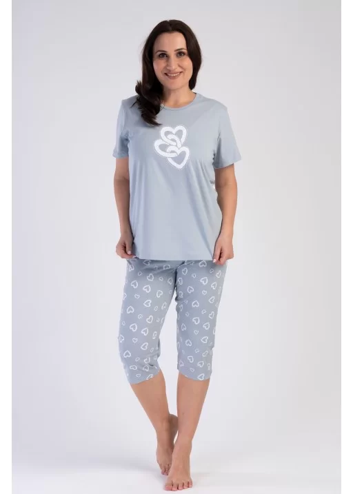 Pijama bumbac capri marimi mari Karen