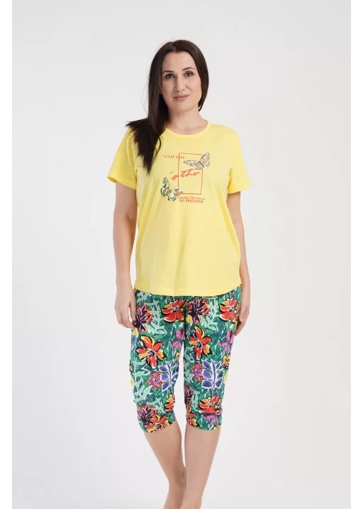 Pijama bumbac capri marimi mari Freedom