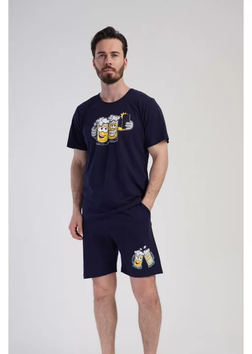 Pijama bumbac short barbati marimi mari Selfie