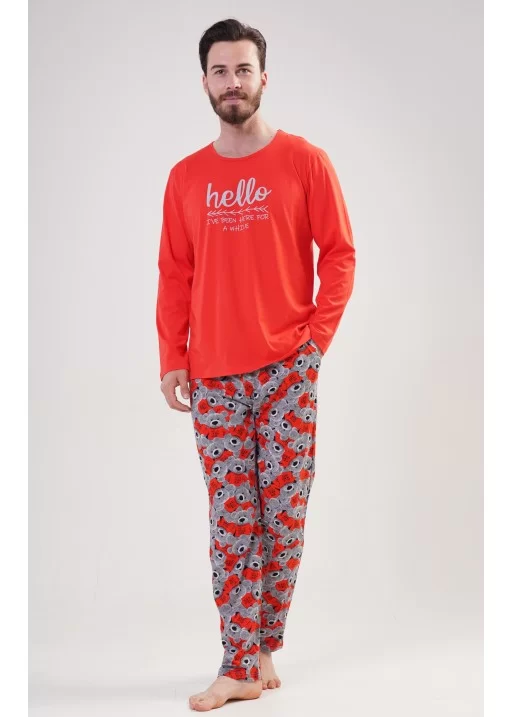 Pijama bumbac barbati Hello