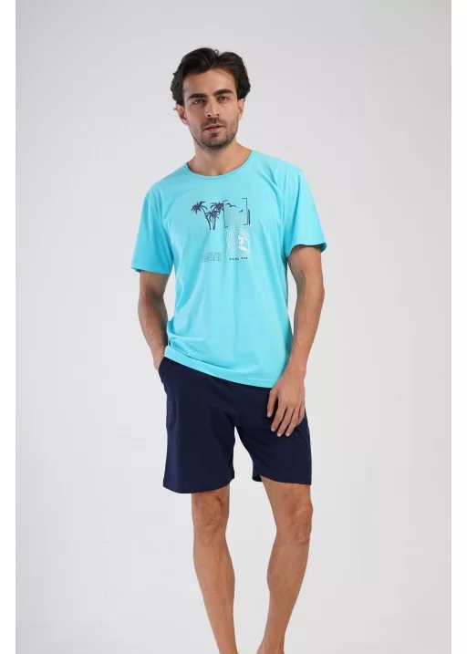 Pijama bumbac short barbati Wave