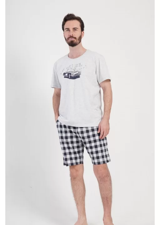 Pijama bumbac short barbati Retro