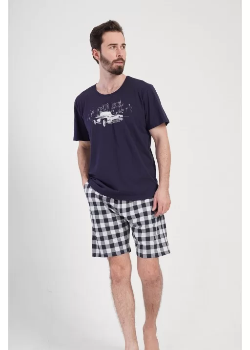 Pijama bumbac short barbati Retro