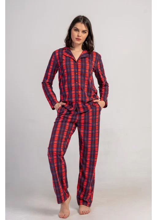 Pijama cu nasturi bumbac dama Boston