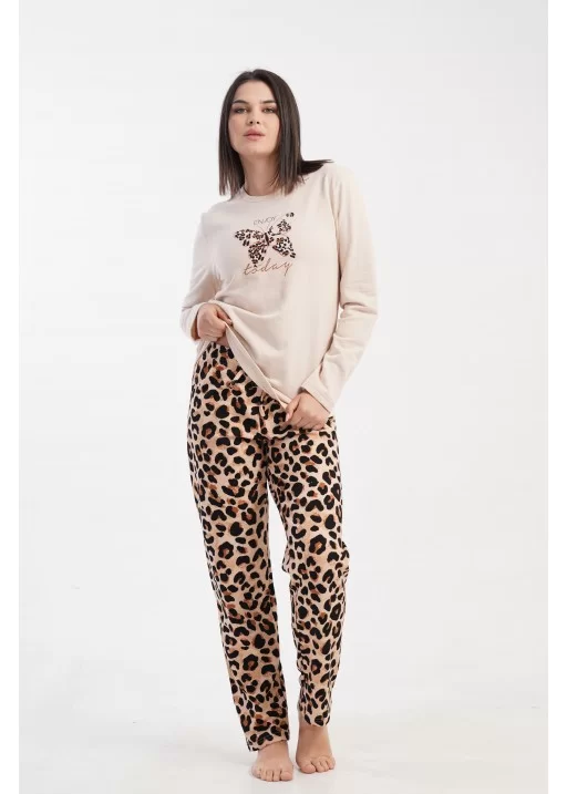 Pijama bumbac vatuit marimi mari Nature