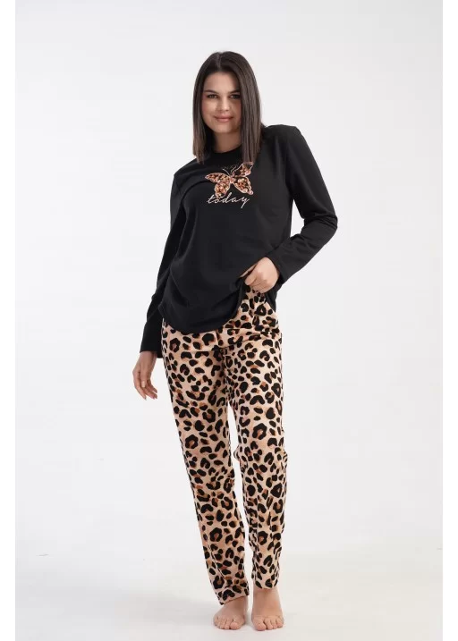 Pijama bumbac vatuit marimi mari Nature